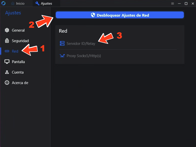 Paso 2: Opciones de Red